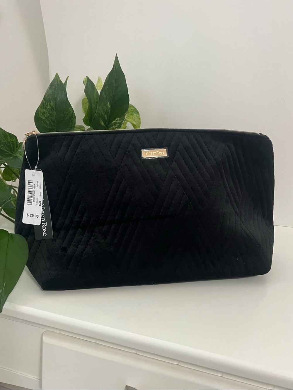 NWT La Vie En Rose Black Velvet Cosmetic Bags - Picture 14 of 15